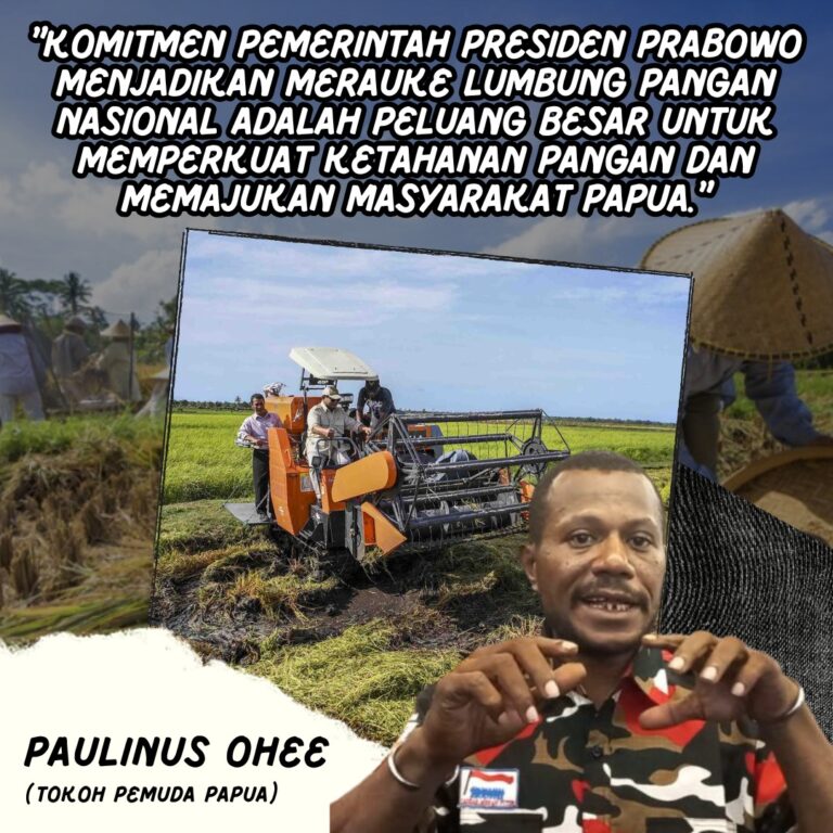 Tokoh Pemuda Papua Dukung Penuh Program Lumbung Pangan Nasional di Merauke
